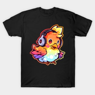 Chicken Headphones T-Shirt